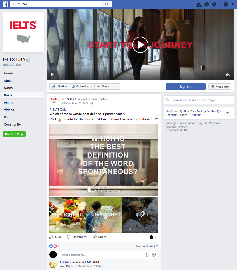 IELTS social or campaign asset from the channel storytelling work
